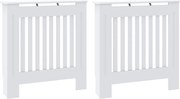 vidaXL Radiátor fedezék 2 pcs Fehér 78 x 19 x 81,5cm Faanyag