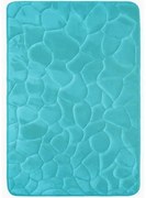 Kövek fürdőszobaszőnyeg memóriahabbal türkiz, 40 x 50 cm, 40 x 50 cm
