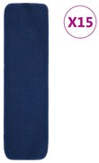 15 db sötétkék négyszögű csúszásmentes lépcsőszőnyeg 75 x 20 cm