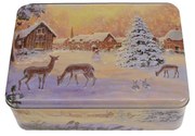 Karácsonyi konyhai dombornyomott fémdoboz 223x167x70 mm Winter Nostalgia