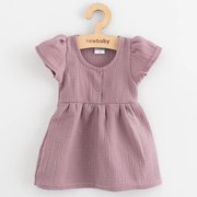 Baba muszlin ruha New Baby lavender, vel. 86 (12-18 h)