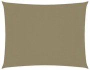 bézs téglalap alakú oxford-szövet napvitorla 2,5 x 4 m