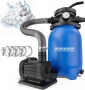 AQUA homokszűrő medencéhez szűrőgolyókkal, 5 000 l/h, kék Monzana