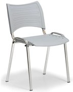 SMART műanyag szék - króm lábak, szürke