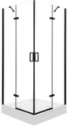 Flow Black szögletes nyílóajtós zuhanykabin zuhanytálca nélkül