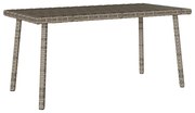 vidaXL téglalap szürke polyrattan kerti dohányzóasztal 80x40x37cm