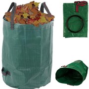 Összecsukható kerti kosár, ideális levelek, fű és egyéb hulladék gyűjtésére - 120 literes - zöld