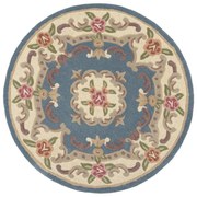 Aubusson kék gyapjú szőnyeg, ⌀ 120 cm - Flair Rugs