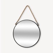 Atmosphera - Fali tükör EDEN átm. 38 cm fekete