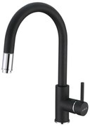 ALVEUS 1129022 - Mosogatócsap kihúzható permetezővel DELOS 38 cm gránit/fekete
