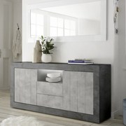 URBINO Oxidált-Beton Komód 2 ajtós 2 fiókos 184cm