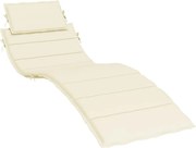 vidaXL krémszínű oxford szövet napozóágy párna 186x58x4 cm