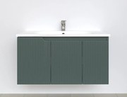 Piramida EURIDIKA fali fürdőszobabútor - műmárvány mosdóval -2 ajtós - PINO FEKZÖLDETE - 100 x 48 x 53 cm