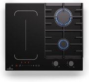 Klarstein MultiChef 4, indukciós és gáz tűzhely, 4 főzőzóna, 2 gázégő, 2 indukciós főzőlap, FlexZone