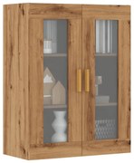 kézműves tölgy színű függő faliszekrény 69,5 x 34 x 90 cm