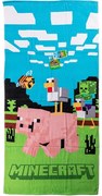 Minecraft Piggy Ride fürdőlepedő, strand törölköző 70x140cm