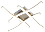 Design négyzet alakú mennyezeti lámpa acélból, LED-del - Onda