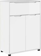 vidaXL Fürdőszoba Székény Magas Fényű Fehér 72,5 x 36,5 x 100 cm