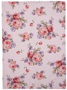 Rózsa virágos pamut konyharuha Dotty Rose