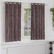 Függöny függönyökkel 2 pcs Barna 175 x 140 cm Bársony
