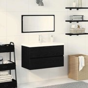 Fürdőszoba bútor szett 3 pcs Musta tammi 80 x 38.5 x 45 cm