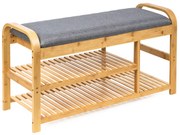 Cipőtartó állvány G21 90 x 33 x 50 cm, bambusz