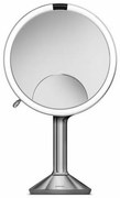 Simplehuman Sensor Trio újratölthető tükör, átmérő20 cm, rozsdamentes acél