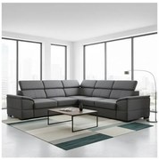 Univerzális, kihúzható sarokülőgarnitúra tárolóhellyel GRANADA sötétszürke