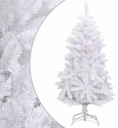 fehér csuklópántos műkarácsonyfa állvánnyal 120 cm