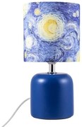 Kerámia kis asztali lámpa Van Gogh Csillagos éj  lámpaburával