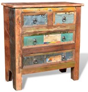 4 fiókos tömör újrahasznosított fa szekrény