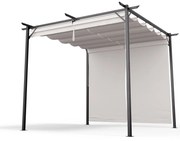 Blumfeldt Pantheon Robust, pergola, 3 x 3 m, oldalsó redőnyökkel, időjárásálló porszórt acél