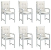 6 db melange krémszínű szövet háttámlás székpárna 100x50x4 cm