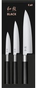 Kai Wasabi Black 3 db-os készlet - Univerzális kis, univerzális nagy és nagy szakácskés