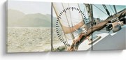 Kép - Yacht (órával) (90x30 cm)