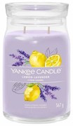 Yankee Candle Signature, Lemon Lavender illatgyertya  nagy üvegben , 567 g