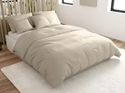 Pamut ágynemű krepp hatással LUXERA szürkésbarna szállodai zseb II. osztály Ágyneműhuzat mérete: 70 x 90 cm | 140 x 200 cm