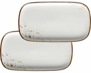 Mäser 2 részes tálkészlet Pintar White barnapöttyös 25 x 14 x 2 cm, S