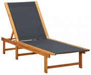 tömör akácfa és textilén napozóágy