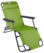 DIVERO Kerti összecsukható nyugágy 155 x 46 cm zöld