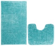 AmeliaHome Bati fürdőszobai kilépő szett, kék, 2 db, 50 x 80 cm, 40 x 50 cm