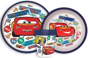 Disney Verdák Stickers Go csúszásmentes étkészlet, micro műanyag szett