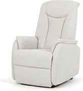 Bézs elektromos relaxfotel kábeles vezérléssel, szövet kárpitozással, TV-L8963 CRM2