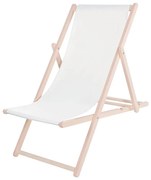 Kerti napozóágy fehér/bükk