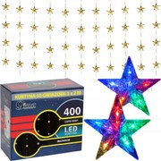Fényfüggöny 3x2m 50 csillag Csillag 400LED karácsonyra többszínű Goliat
