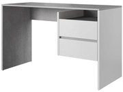 Fiókos íróasztal MARLO beton szürke/fehér