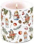 Karácsonyi átvilágítós viasz gyertya 8x7,5 cm Playing outside