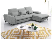 Ággyá nyitható, jobb oldali L-alakú kárpitozott ülőgarnitúra tárolóval ALTA, szürke