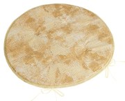 Bellatex Seat Adéla kerek sima kígyóbőr barna , 40x 40 cm