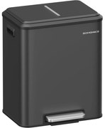 2 x 15 literes konyhai szemetes fekete színben